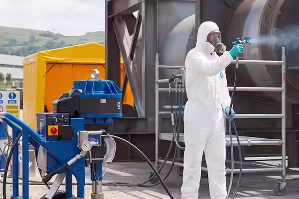 Aplicación de recubrimiento con airless eléctrico sin línea de aire comprimido